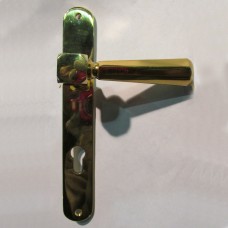 Дверная ручка "Шестигранник" на накладке с открытой ключевиной